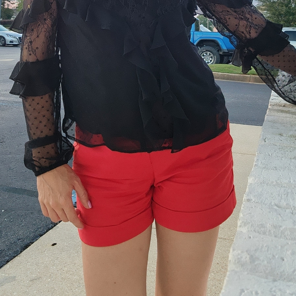 Vince Camuto Mid Rise Dressy Shorts